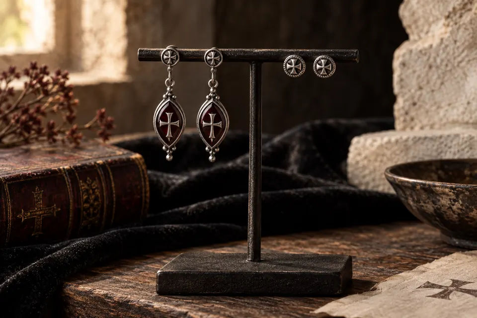 Boucles d’oreilles templières