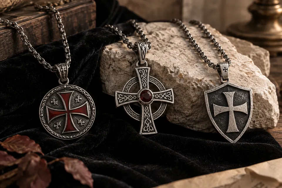 Colliers et pendentifs templiers