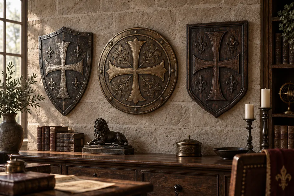 Plaques décoratives templières